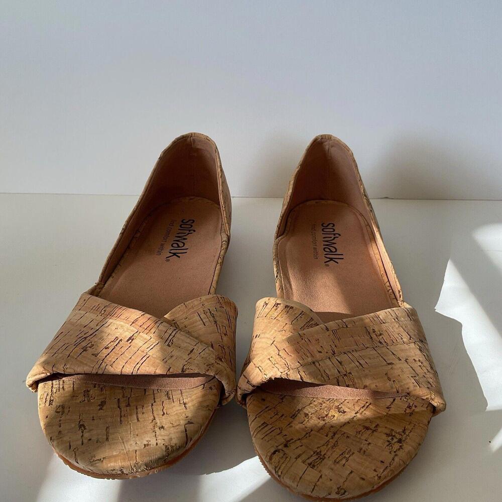 Softwalk Womens Cork Slide Sandals Size 9 1/2N